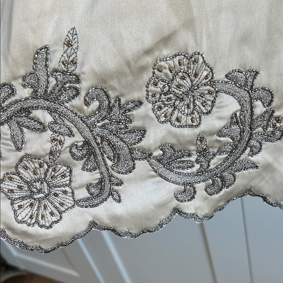 Zara Elegant Silver Embellished Dress | L - Picture 5 of 6